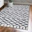 Ivory Diamond Shag 4' x 6' Synthetic Easy-Care Area Rug