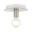 Brushed Nickel 8" Indoor/Outdoor Flush Mount Light