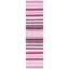 Ivory and Pink Flat Woven Cotton Area Rug, 27" x 9"