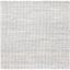 Elegant Ivory 6' x 6' Square Hand-Woven Wool & Viscose Area Rug