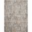 Grey and Beige Abstract Synthetic Rectangular Rug 9'3" x 12'9"