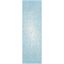 Ivory and Aqua Easy-Care Synthetic Runner Rug, 2'2" x 9'