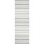 Gray and White Striped Wool Kids Runner Rug