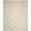 Ivory Elegance Hand-Tufted Wool Shag Rug, 9' x 12'