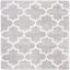 Fontana 5'3" Square Gray Shag Synthetic Area Rug