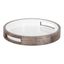 Graywash and White Round Mango Wood Tray with Handles