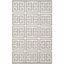 Grey and Ivory Geometric Wool Flat Woven Area Rug