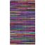 Handwoven Purple and Multicolor Cotton Flat Woven Area Rug