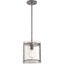 Fortress Mottled Silver Glass Mini Pendant Light