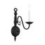 Black Traditional Colonial 1-Light Wall Sconce