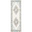 Ivory and Blue Handmade Wool Tufted Rug Runner