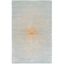 Blue and Beige Hand-Tufted Wool and Viscose 4' x 6' Rug