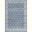 Navy and Light Grey Synthetic 6' x 9' Easy-Care Area Rug