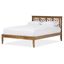 Trina Queen-Size Walnut Wood Platform Bed with Tree Branch Inspired Headboard