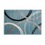 Abstract Blue Swirls Easy-Care Synthetic Area Rug 2' x 3'