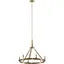 Emmala 6-Light Brushed Natural Brass Art Deco Chandelier