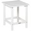 Outsunny White HDPE Plastic Square Patio Side Table