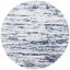 Amelia 6'7" Round Grey and Navy Abstract Area Rug