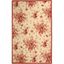 Ivory and Rose Floral Wool 6' x 9' Hand-Hooked Rug