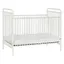 White Iron Toddler Convertible Crib with Vintage Design