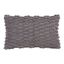 Slate Gray Nubby Design Down-Filled Throw Pillow