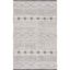 Elegant Ivory Wool Hand-Knotted Aztec Area Rug, 4' x 6'