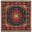 Elegant Heritage Hand-Tufted Wool Square Rug in Blue