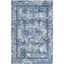 Light Blue Bosphorus Floral 10' x 14' Easy-Care Area Rug