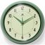 9.5" Green Retro Metal Wall Clock with Cream Face