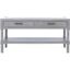 Whitewashed Grey Rectangular Wooden Coffee Table with Storage