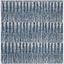 Gray Geometric 5'3" Square Stain-Resistant Synthetic Area Rug