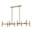 Copenhagen Antique Brass 8-Light Linear Chandelier