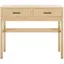 Ajana Natural Wood and Metal 2-Drawer Console Table