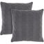 Charcoal Cotton Knitted 18"x18" Throw Pillows Set of 2