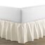 Ivory Cotton Twin Ruffled Bed Skirt with Split Corner