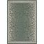 Dark Green and Ivory Rectangular Non-slip Synthetic Area Rug