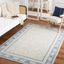 Elegant Light Blue Square Wool Heritage 6' Rug