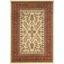 Ivory and Rust Safavid Style Synthetic Area Rug