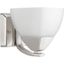 Brushed Nickel 1-Light Wall Sconce with Etched Glass Shade