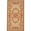 Terracotta and Natural Floral Motif Outdoor Area Rug