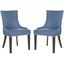 Transitional Linen Upholstered Parsons Side Chair in Blue