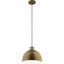 Zailey Black and Brass Glass Wall Sconce with Dome Shade