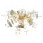 Satin Brass and Glass 4-Light Flush Mount Ceiling Fixture