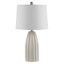 Kayden 25.5" Ivory Ceramic Table Lamp with Pleated Design