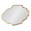 Gold Scalloped Rectangular Wall Mirror with Metal Frame