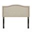 Natural Upholstered King Headboard with Metal Legs