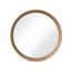 Natural Pine Wood Round Wall Mirror