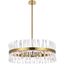 Serephina 32" Satin Gold Crystal Round Chandelier