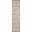 Beige 2'3" x 9' Handwoven Leather Runner Rug