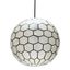 Philippine Artisan Black Capiz Honeycomb Globe LED Pendant Light